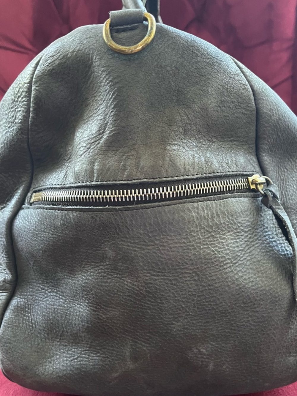 Aridza Bross leather handbag in a blue/grey with sparkle detailing - Picture 3 of 13